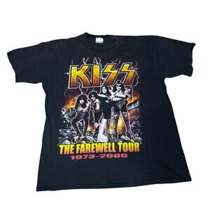 Vintage Farewell Kiss Tour Shirt Band Lightning XL 90s
